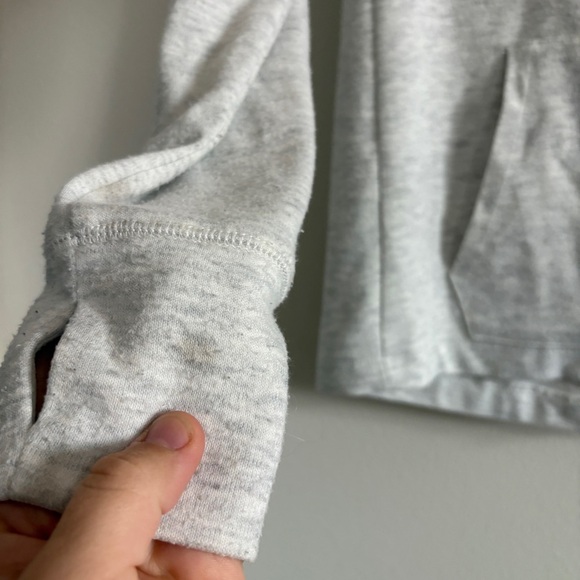 Fundamental Coast Women’s Mock Cowl Neck Hoodie Size Medium Light Heather Gray - Picture 2 of 10